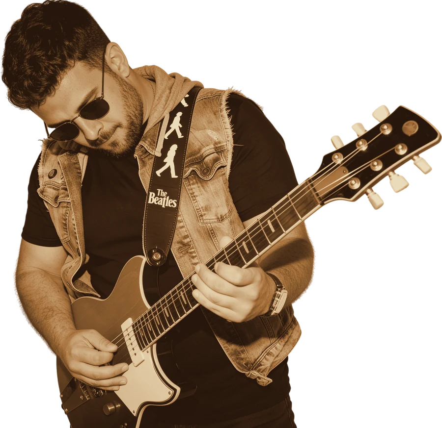 Dan playing guitar